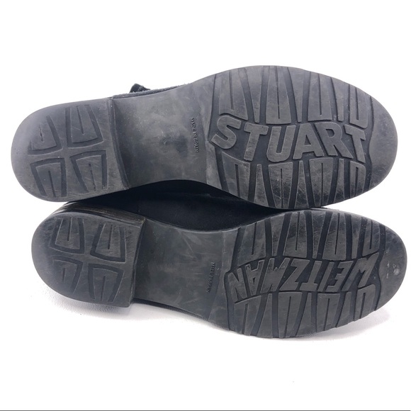 Stuart Weitzman Black Leather Pull on Sock Boots 6M - Picture 6 of 10